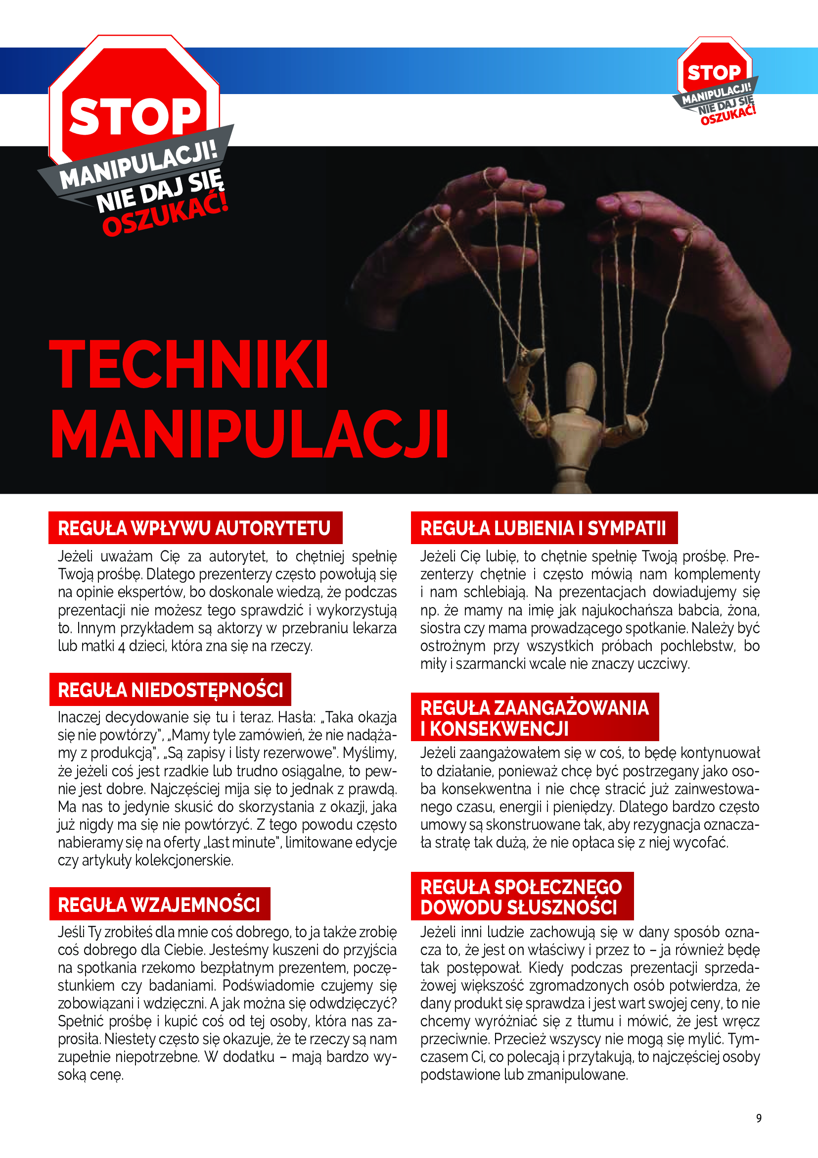 O Techniki manipulacji