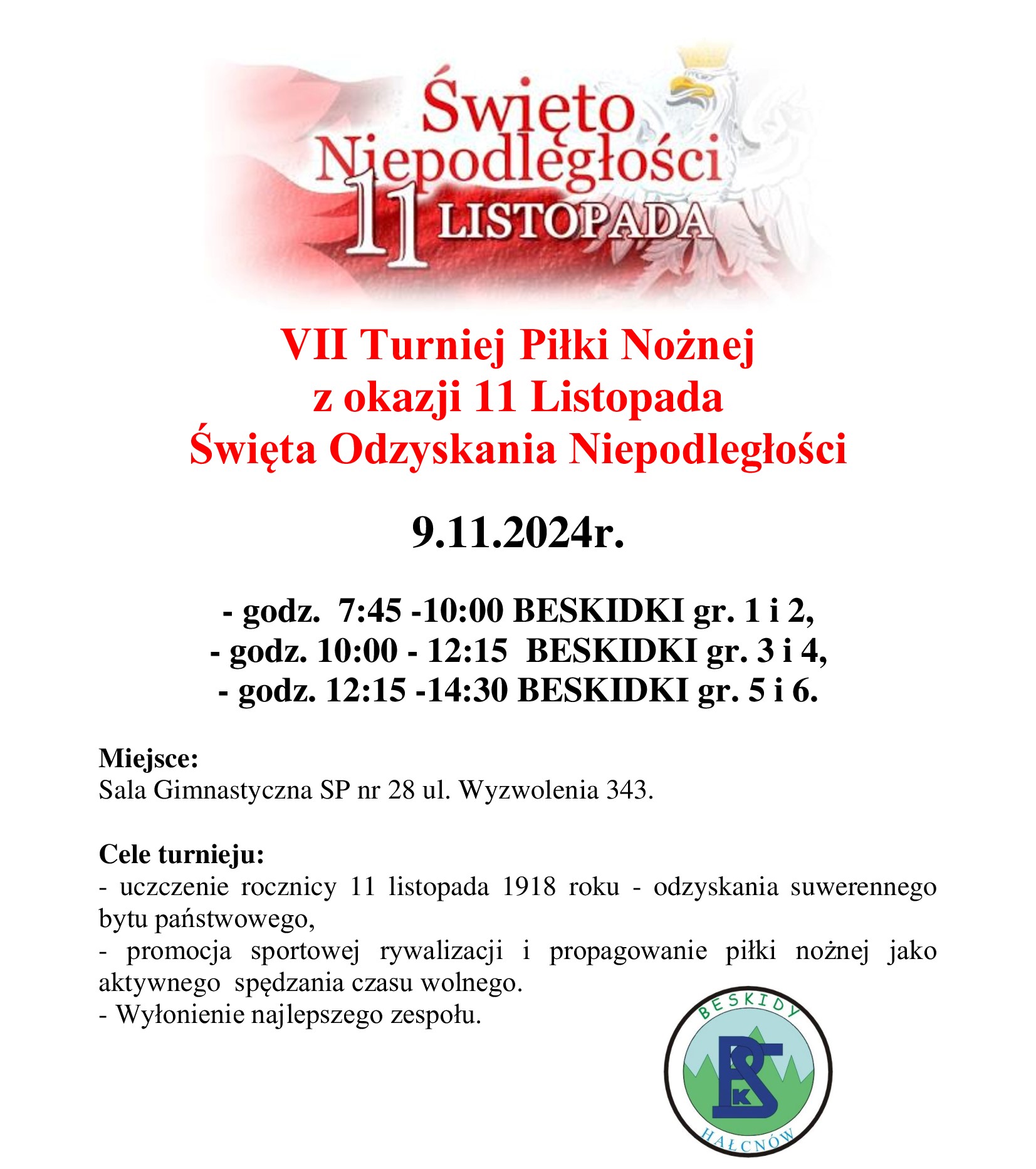 Plakat Turniej Piki N 11 lis www